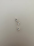 3Pcs Of 925 Sterling Silver  CZ Bezel Connectors | Excellent Quality CZ Connectors | Two Size : 4mm & 6mm