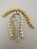 1 Strand of Brushed Finish Fancy Shiny Round Gold Finish and Silver Plated  Beads , E-coated Beads. Bead Available Four  Size is: 6mm ,8mm ,10mm,12mm