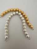 1 Strand of Brushed Finish Fancy Shiny Round Gold Finish and Silver Plated  Beads , E-coated Beads. Bead Available Four  Size is: 6mm ,8mm ,10mm,12mm