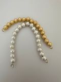 1 Strand of Brushed Finish Fancy Shiny Round Gold Finish and Silver Plated  Beads , E-coated Beads. Bead Available Four  Size is: 6mm ,8mm ,10mm,12mm