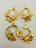 A Pack of 4 pcs  Gold  Finish Charm /Pendent Components Siz:38mmX30mm.#CD15BMGO