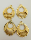 A Pack of 4 pcs  Gold  Finish Charm /Pendent Components Siz:38mmX30mm.#CD15BMGO