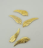 Gold Finish Leaf Charm 14 Pcs Size: 29mmX9mm, Gold Finish E-coated Components/Findings.#CS61BMGO