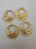 4 Pcs. Gold Finish Pendent /Charm  E-coated, Copper Finding Size:38mmX33mm #CD16BMGO