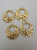 4 Pcs. Gold Finish Pendent /Charm  E-coated, Copper Finding Size:38mmX33mm #CD16BMGO