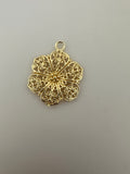 4 Pcs. Gold Finish Pendent /Charm  E-coated, Copper Finding Size:35mmX28mm #CD7BMGO