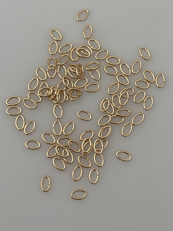 14KGold Filled Open Oval Jump ring 40 to 24 Pcs in pack  two size Available