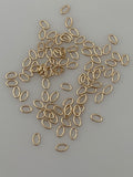 14KGold Filled Open Oval Jump ring 40 to 24 Pcs in pack  two size Available