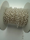 925 Sterling silver chain Oval Cable Size: 4.1mmX5.4mm | 1 Foot