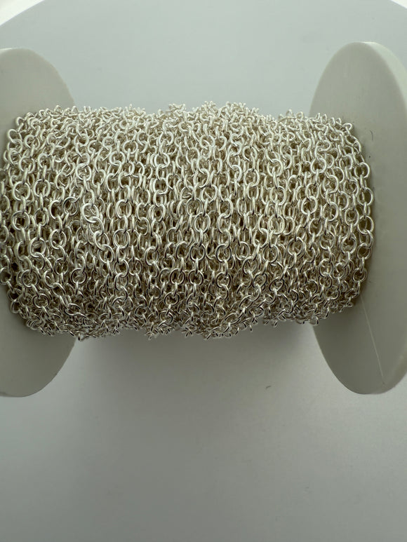 Sterling Silver Cable Chain size: 3mmX2.45mm |  1 Foot | CHN35SS