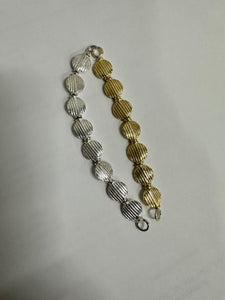 1 Strand of Patterened Beads | Designer's Spacer beads |  Silver Plated and  Gold Finish | Anti Tarnish Finished | Size: 10mm