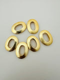 1 Strand of GOLD  Finish Oval Shape  , E-coated Beads. Bead Size is: (35mmX26mmmmThinkness)#B156BMGOO