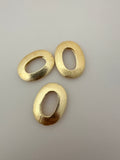 1 Strand of GOLD  Finish Oval Shape  , E-coated Beads. Bead Size is: (35mmX26mmmmThinkness)#B156BMGOO