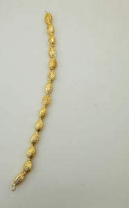 1 Strand of Decorative Gold Finish Handmade  Bead, E-coated Beads Size :15mmX10mm#B161BMGO