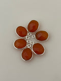 Red Onyx  Bezel Pack of 6 Pcs Sterling Silver Red  Onyx Oval Shape With One Loop Bezel  Size :9mmX11mm.#DM 1140