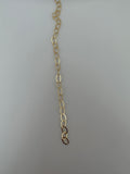 3 Feet of Gold Plated Brass Chain | Flat Oval Cable Smooth and Flat Chain | Electro Plated Chain | Size: 7mmX5mm | CHN20BM