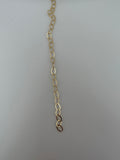 3 Feet of Gold Plated Brass Chain | Flat Oval Cable Smooth and Flat Chain | Electro Plated Chain | Size: 7mmX5mm | CHN20BM