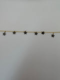 3 feet of Charm Chain With Dangling - Star, Moon and Star and Moon Together  Charms | Gold Finish Chain With Gunmetal Charms | Fancy light weight.