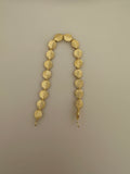 1 Strand of Brushed Finish Fancy  Gold Finish And Silver Plated  Beads , E-coated Beads. Bead Size is: 10mmX12mm