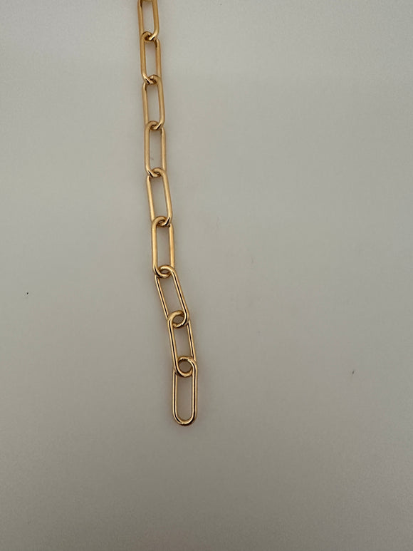 Gold Filled Rectangle Round Wire Chain  Chain Size is :15,5X6mm CHN125GF