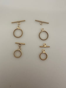 2 sets of 14 k Real Gold filled Toggle Available two size :11mm And 9mm