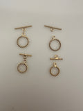 2 sets of 14 k Real Gold filled Toggle Available two size :11mm And 9mm