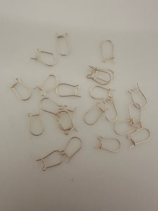 14 K Gold Filled Kidney Ear wire Size: 16mm (18Pcs In A Pack) #EW19GF