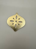 Heart Shaped Pendant, 2 Pcs., Size: 60mmX58mm, Gold Finish E-coated, Brushed Finish, Finding/Components.#CF97BMGO