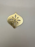 Heart Shaped Pendant, 2 Pcs., Size: 60mmX58mm, Gold Finish E-coated, Brushed Finish, Finding/Components.#CF97BMGO