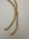 1 Strand of Decorative Beads,Round Shiny Gold Finish,  Brushed Finish, E-coated (about 34 to 40 Beads) Size: 6mm and 7 mm