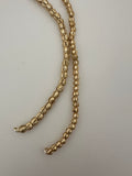 1 Strand of Decorative Beads,Round Shiny Gold Finish,  Brushed Finish, E-coated (about 34 to 40 Beads) Size: 6mm and 7 mm