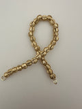 1 Strand of Decorative Beads,Round Shiny Gold Finish,  Brushed Finish, E-coated (about 34 to 40 Beads) Size: 6mm and 7 mm