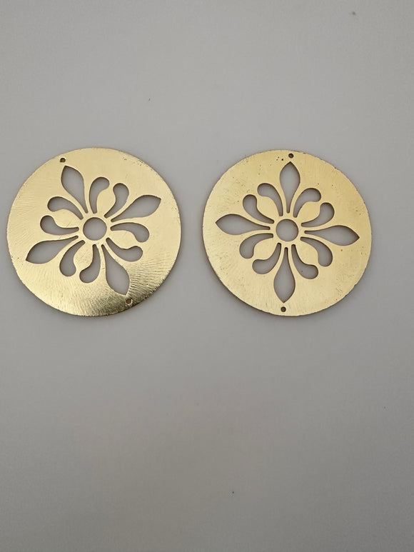 A Pack of 2 Pcs.  Gold Finish And Silver Plated  , E-coated, Brushed Finish,    Finding  