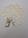 10 to 15Pcs. Findings in two colors - Gold Finish and Silver Plated, E-coated, Brushed Finish, No hole or loop, Size: Small 25mm Large 35mm