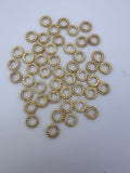 One Strand or pack of Fancy LARGE  Hole  Daisy Spacers - Gold Finish   spacers in Four Size: 12mm#SP26BMGO