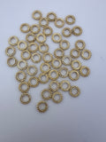 One Strand or pack of Fancy LARGE  Hole  Daisy Spacers - Gold Finish   spacers in Four Size: 12mm#SP26BMGO