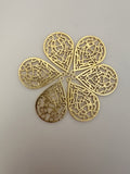 6Pcs. Gold Finish Finding ,E-coated, Brushed Finish, Size"34mmX23mm".