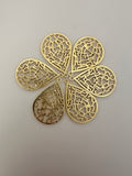 6Pcs. Gold Finish Finding ,E-coated, Brushed Finish, Size"34mmX23mm".