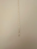 3 Feet Sterling Chain,Designer White  Silver Oval Cable Star Hammered | CHN30SS