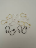 30 Pairs of Gold Finish | Silver Plated | Anti Tarnish | Ear wires | Findings | Plain Ear wires | Copper Ear wires |