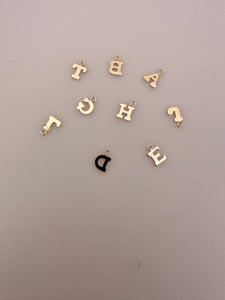 Block Letter Charms, 14K Real Gold Filled Block Letter Charms, A to Z Letter Charms (0.5mm Thick)