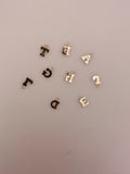 Block Letter Charms, 14K Real Gold Filled Block Letter Charms, A to Z Letter Charms (0.5mm Thick)