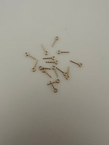 14K Real Gold Filled Screw Eye W/ 6.5mm Peg Drop | 14Pcs Per Pack | X6GF |