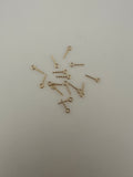 14K Real Gold Filled Screw Eye W/ 6.5mm Peg Drop | 14Pcs Per Pack | X6GF |