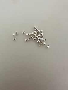 Sterling Silver Mirror Beads | 925 Sterling Silver Shiny and Reflective Beads | Very Light Weight Beads | Available 3 Size: 2.5, 3 and 4mm | 14 to 35 Beads Per Pack |