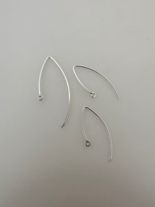 925 Sterling Silver 19gauge "V" Shape Ear Wire | 19 gauge Flexible Ear Wire | 2 to 4 Pcs/Pack | Available Three Size: 22mm, 26mm and 36mm |