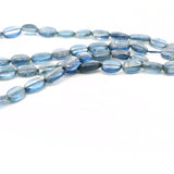 Blue Kyanite Smooth Oval Beads – Approx. 8–10 mm – Natural Kyanite Strand