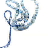 Blue Kyanite Smooth Oval Beads – Approx. 8–10 mm – Natural Kyanite Strand