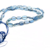 Blue Kyanite Smooth Oval Beads – Approx. 7–9 mm – Natural Blue Kyanite Strand