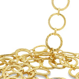 Large Link Chain Gold Finish & Silver Plated Patterned Circle Shape Solid Copper Pattern, Chain sizes: 15mm., 1 Foot